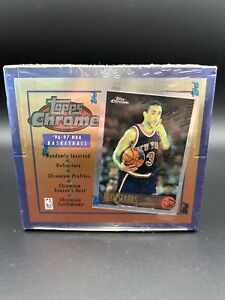 1996 Topps Chrome Basketball Factory-Sealed Hobby Box 20pks – Kobe Refractor RC?