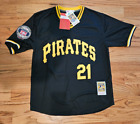 Mitchell & Ness Roberto Clemente Pirates 1971 Cooperstown Black Jersey M NEW
