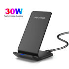 30W  Wireless Fast Charger Stand Dock For Samsung Galaxy S24 iPhone 15 Pro 14 13