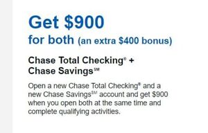 chase Bank coupon code get up to $900 exp.7-24-24
