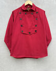 Wah Maker Size S True West Bib Shirt Red Long Sleeve Western Collared USA