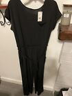 brand new with tags Monteau black jumper Jumpsuit romper plus size 1x NWT
