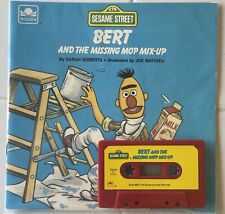 Read Along Book with Cassette Tape SESAME STREET BERT AND THE MISSING MOP MIX-UP