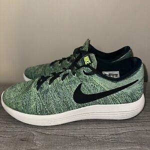 Nike LunarEpic Flyknit Low Men's Size 11 Running Shoes Seaweed Black Green