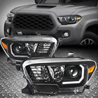 [LED DRL]For 16-23 Toyota Tacoma Black Housing Amber Corner Projector Headlights (For: Toyota Tacoma)