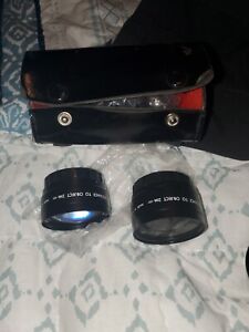Video Tele Photo Lens Rokunar VTG Wide Angle Lot Of 2   Japan With Case