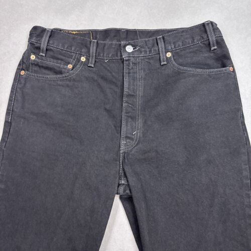 Vintage Levis 517 Jeans Men 36x34 Black Bootcut Dark USA Made Street Skate Denim