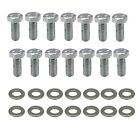 429 460 Valve Cover Bolts Set, Big Block Ford , Steel Chrome, Hex BB Ford