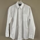 Nordstrom Cotton Smartcare Button Collar White Shirt Men's 16 x 32/33