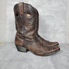 Durango Mens Boots Size 12 D Gambler Jack Western Leather Cowboy Brown