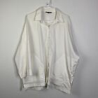 Lafayette 148 New York Plus Size Button Up Blouse Pockets 3X Off White