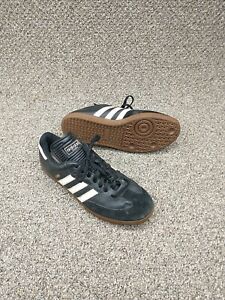 Adidas Samba Men’s Black White Leather Gum Logo Shoes Sneakers 034563 Size 10