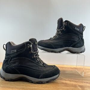 LL Bean Tek 2.5 Boots Womens Size 8 Black Suede/Mesh  Waterproof Hiking Shoes