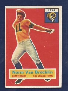1956 TOPPS FOOTBALL #6 NORM VAN BROCKLIN HOF .99 SHIP M256