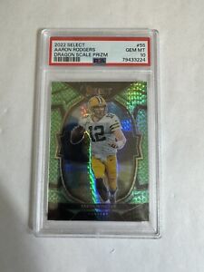 2022 Panini Select Aaron Rodgers Dragon Scale Concourse 23/89 PSA 10 - Packers