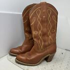 Vintage Frye Brown Cowboy Western Boots Women's Size 8.5 B 7972 Leather