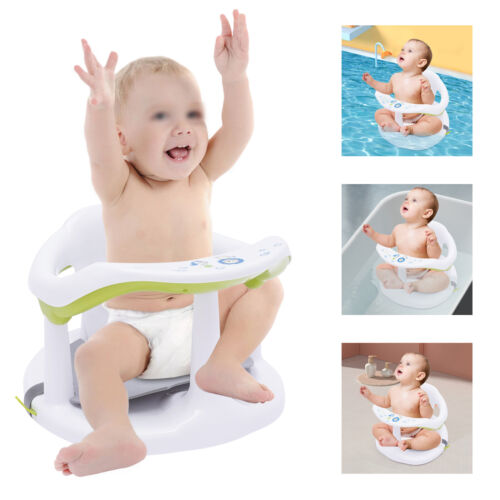 NEW Baby Bath Seat Ring Chair Tub Infant Toddler With 4 Anti Slip Suction Cups