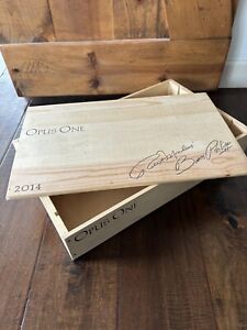 New ListingOpus One - Six Pack Wooden Wine Box Empty 750mL Bottles Lid Crate 2015 Vintage