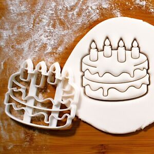 Cake cookie cutter - birthday party celebration, dessert, Patisserie, candles