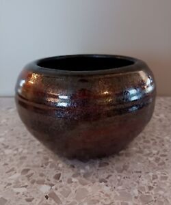 New ListingVintage Studio Pottery Art Vase (Raku Style/Signed)
