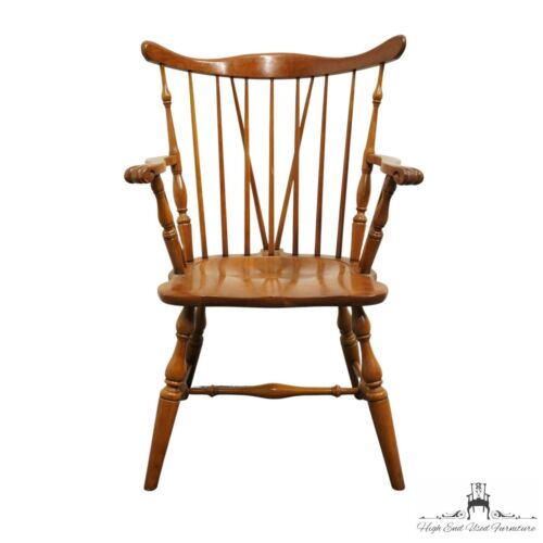 DAVIS CABINET Burnished Cherry Duxbury Fiddleback Dining Arm Chair 0567