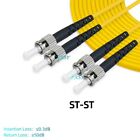 5Pcs 1m 2m 3m 5m 10m 15m ST UPC to ST UPC Duplex SM OS2 Fiber Optic Patch Cord