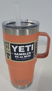 New YETI 25 oz Rambler Straw Mug High Desert Clay - FAST SHIPPING!!!