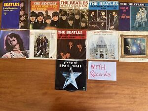 New ListingYUGE lot of 60+++Beatles 45 rpm vinyl records + picture sleeves, nice condition!