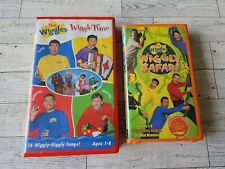 The Wiggles VHS Lot of 2 Wiggle Time+ Wiggly Safari Clamshell Covers