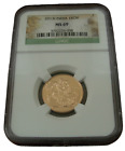 India 2013 I Gold 1 Sovereign Pound NGC MS69