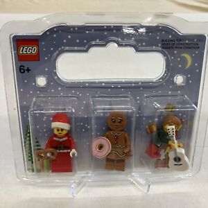 Lot Of 3 Lego Christmas Holiday Mini figures Mrs. Clause Gingerbread Woman Boy