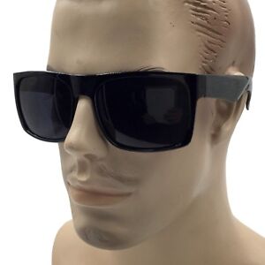 XL MENS Large Black Wide Frame Oversize Gangster Rectangular Shade Sunglasses