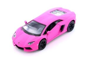 Matte Pink Lamborghini Aventador LP700-4 Diecast Model Toy Car 1:38 Scale 5