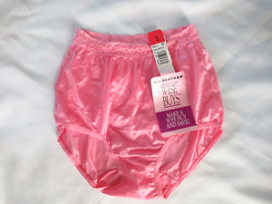 vintage NWT Maidenform panties size S WISE BUYS granny brief silky nylon pink