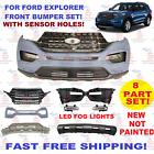 FOR FORD EXPLORER FRONT BUMPER ASSEMBLY WITH LED FOG LIGHTS GRILL SKID PLATE (For: 2021 Ford Explorer)