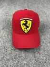 Vintage Ferrari Hat Strap Back Cap Red Embroidered Patch Logo Official Italy