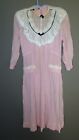 Vintage 40s Pink Lace Applique Trimmed Dress Worn for Wedding w Photo Provenance