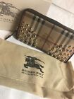 *Rare* BURBERRY Haymarket Wallet/Clutch with Gold 