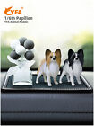 JJM Papillon Dog Pet Canidae Animal Figure Car Decoration Birthday Gift Toys