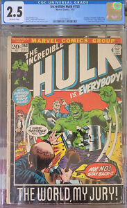 Incredible Hulk #153 (1972) - CGC 2.5 - Buy Now! - Hulk's Desperate Gamble!