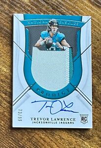 2021 Panini National Treasures Prodigy Patch Auto Trevor Lawrence /99 RC #X8663
