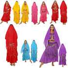 Women Outfit Halloween Set Garments Costume Shawl Skirt Bollywood Dancewear