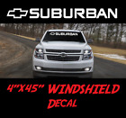 NEW Chevrolet Windshield Sticker SUBURBAN Logo Vinyl Decal American Muscle Truck