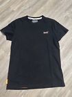 Superdry Men’s Solid Black T-Shirt - Large, Preowned Excellent Condition