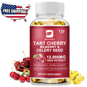 12000mg Organic Tart Cherry 10:1 Extract Equivalent, 120 Vegetarian Capsules