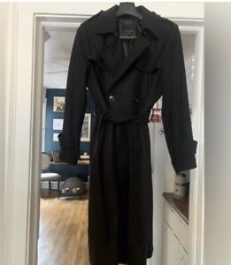 Banana Republic Women $230 Oversized Black Wool Trench Coat/Jacket XL