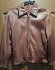 Vintage Coach Leather Jacket Bomber Trucker Brown XS Extra Small Men's Made USA
