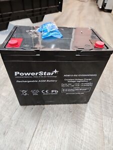 Powerstar AGM12-55 12V 55Ah Sealed Lead Acid Battery (SHIPPING LOWER 48 STATES )