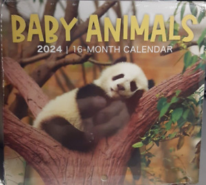 2024 Baby Animals Mini Wall Calendar 5.5 X 6