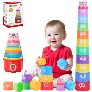 Stacking Cups Baby Toys 6 10 12 18 Months Montessori Toys for 1 Year Old Toddle